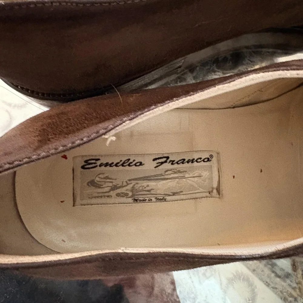 Emilio Franco Shoes Mens Size 13 Brown Suede Made‎ Italy Dress Formal Vero Cuoio